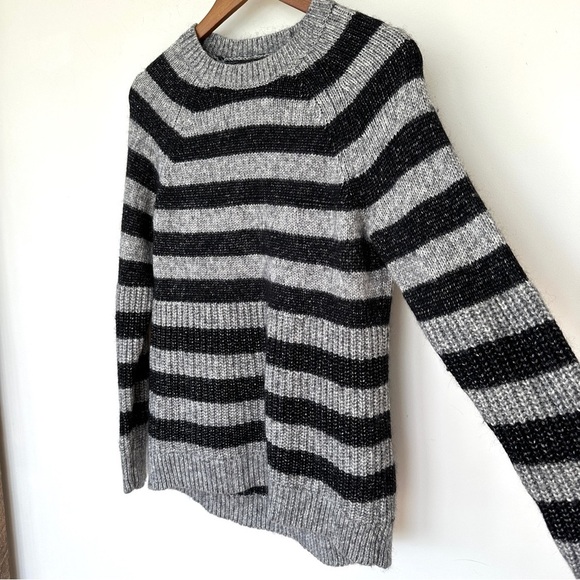 Banana Republic Black and Gray Striped Sweater - Picture 2 of 10